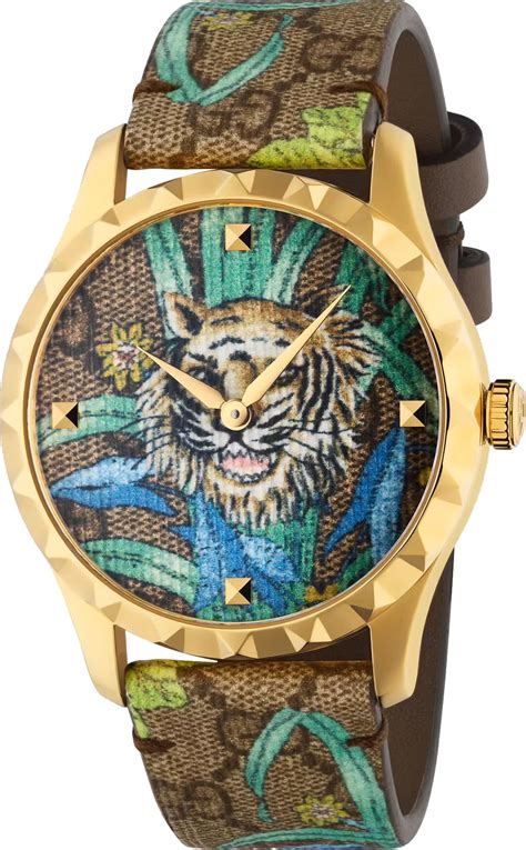 gucci tiger watch black|Gucci tiger necklace.